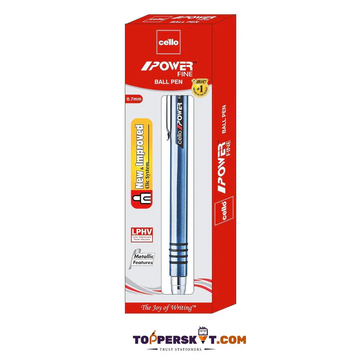 Cello Power Fine Ball Pen Blue 0.7mm (B50)