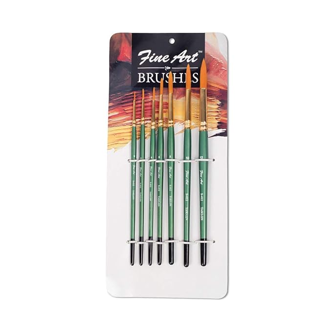 Pidilite Fine Art Paint Brush Round Set Of 7 (0,2,4,6,8,10,12 Each) (B5)