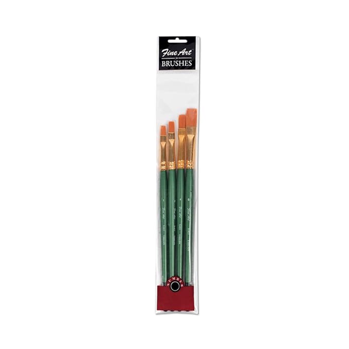 Pidilite Fevicryl Fine Art Paint Brush Flat Set Of 4 (1,2,4,6) (B20)