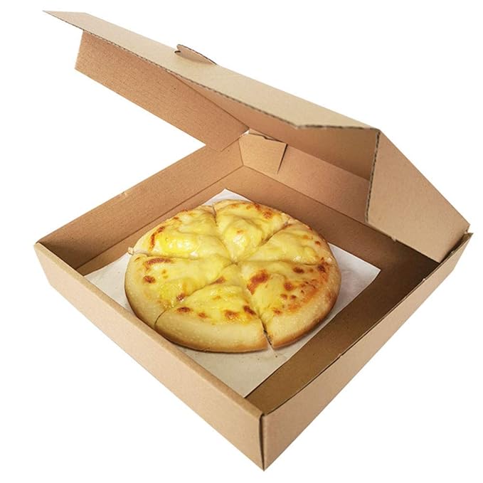 Pizza Box 3 Ply Plan Corrugated Brown 8x8x1.5-Pack Of 100 XXX