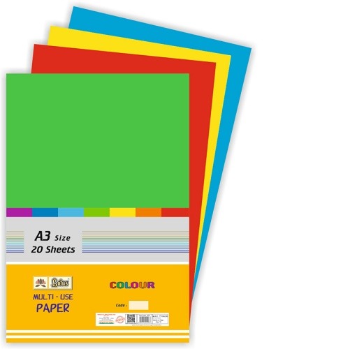 Mix Pastel Paper A3 160 Gsm-Pack Of 20 (B120)