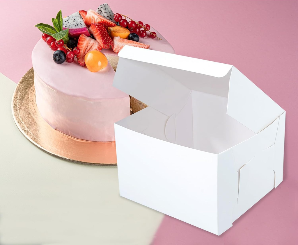 Cake Box Duplex White 10x10x5-Pack Of 50 (1kg Cake) XXX