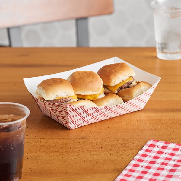 Paper Food Boat Tray 3.85x2.25x1.5-Pack Of 50