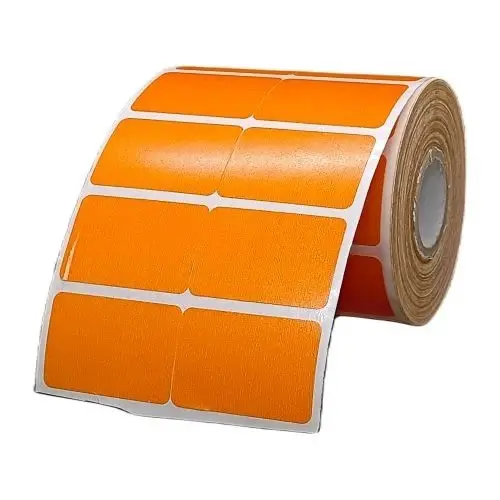 Orange 38mmx25mm/2up (1.5x1 Inch) 3500 Sticker Ribbon Barcode Label (B48)