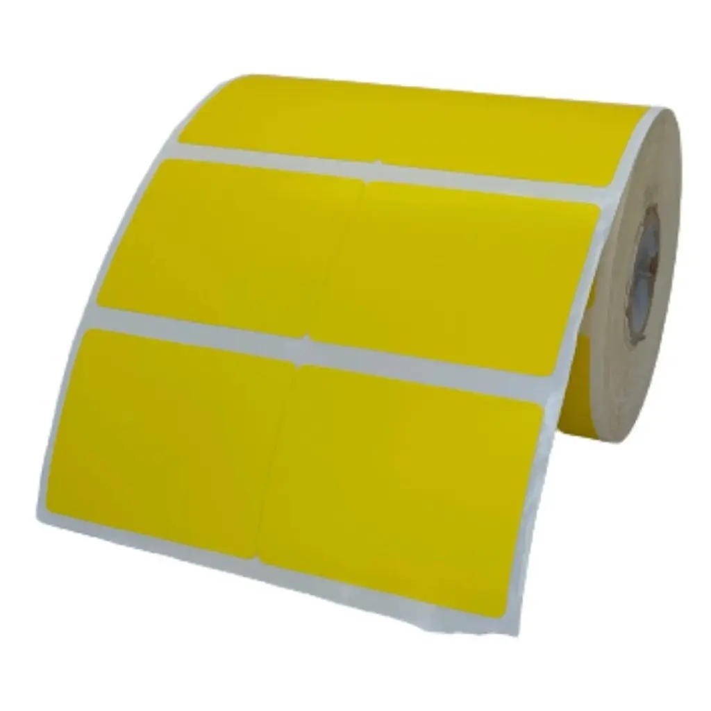 Lemon Yellow 38mmx50mm/2up (1.5x2 Inch) 1880 Sticker Ribbon Barcode Label (B48)