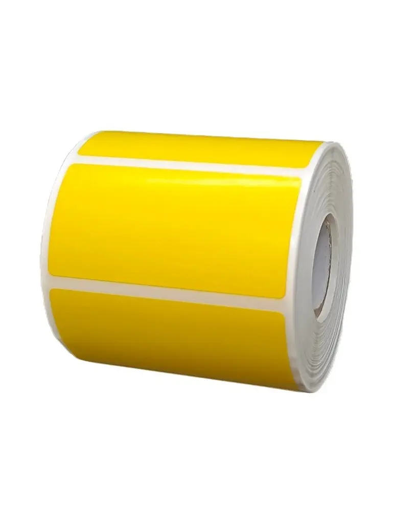 Lemon Yellow 80mmx35mm/1up (3.1x1.4 Inch) 1315 Sticker Ribbon Barcode Label (B48)