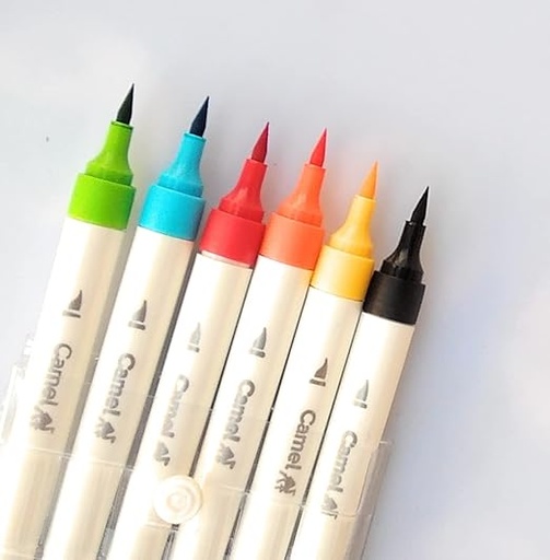 [P5172] Camel Brush Pen 6 Shades (B10)