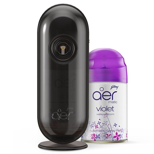 [P5596] Godrej Aer Matic Combo Kit Violet Valley Bloom, Room Freshener Machine+1 Refill (B6)