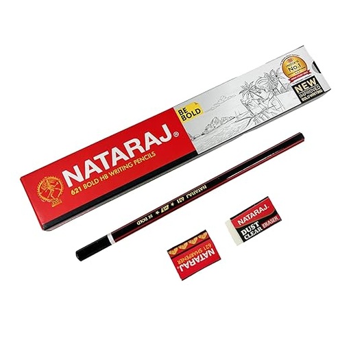 [P3355] Natraj 621 Bold HB Writing Pencils-Pack Of 10 (B360)