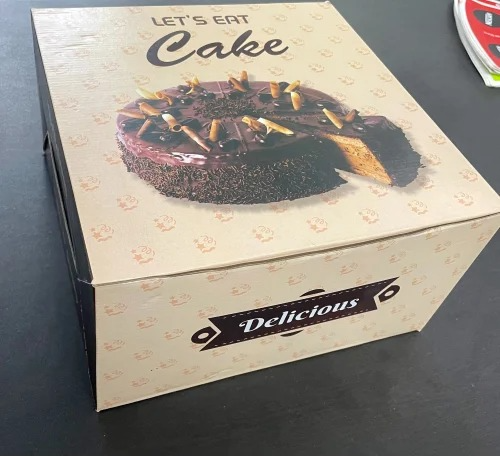 [P6292] Cake Box Multi Printed 8x8x5-Pack Of 50 (500gm Cake) XXX
