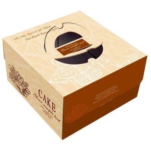 [P6294] Cake Box Multi Printed 10x10x5-Pack Of 50 (1kg Cake)