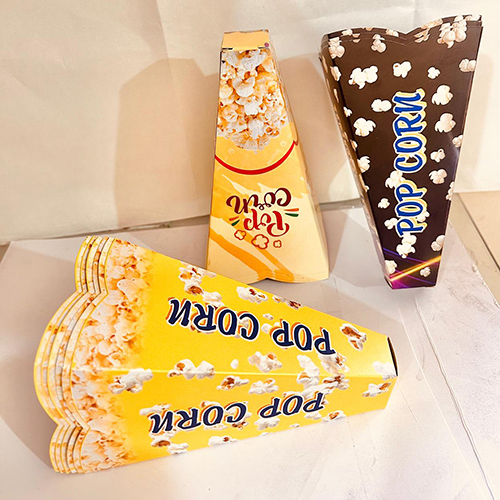 [P6336] Popcorn Box Multi Print Paper Cone-Pack Of 200