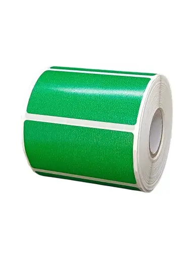 [P4319] Green 80mmx35mm/1up (3.1x1.4 Inch) 1315 Sticker Ribbon Barcode Label (B48)