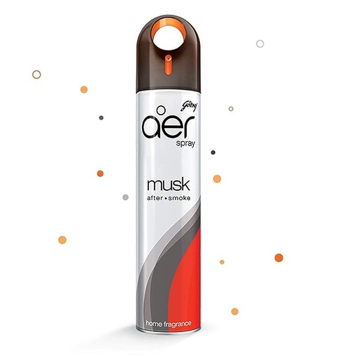 [P3262] Godrej Aer Spray Room Freshener-Musk After Smoke 220ml/126g (B24)