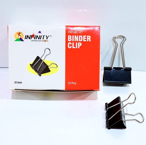 [P4020] Infinity Binder Clip 41mm-Pack Of 12 (B12)
