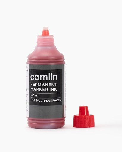[P4165] Camlin Permanent Marker Ink Red 100ml (B10)