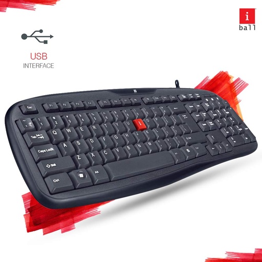 [P3640] iBall Qwerty 101 Wired USB KeyBoard
