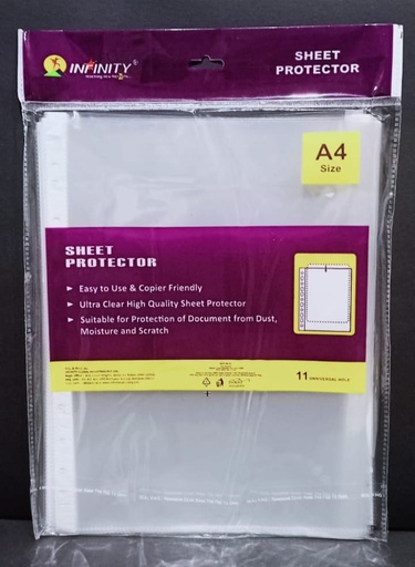 [P4370] Infinity Sheet Protector 100 Micron A4-Pack Of 50 (B50)