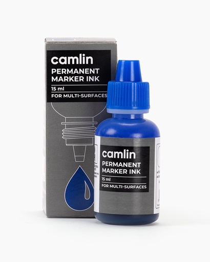 [P4156] Camlin Permanent Marker Ink Blue 15ml (B40)